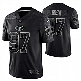 Men's San Francisco 49ers #97 Nick Bosa Black Reflective Limited Stitched Football Jersey,baseball caps,new era cap wholesale,wholesale hats
